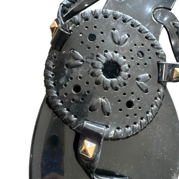 JACK ROGERS Black GEORGICA Women's Jelly Sandals Size 10 - Picture 6 of 9